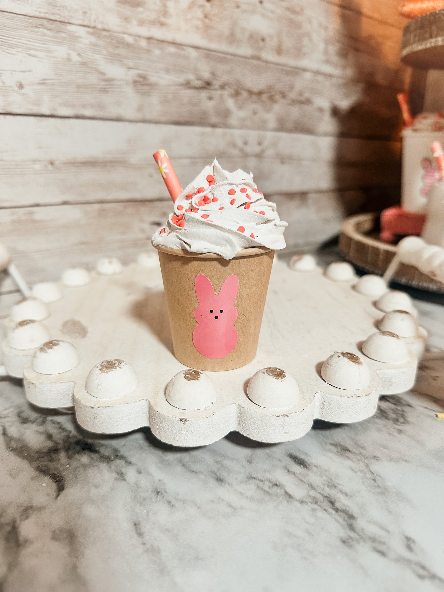 Pink Bunny Daisy Straw Cup #11