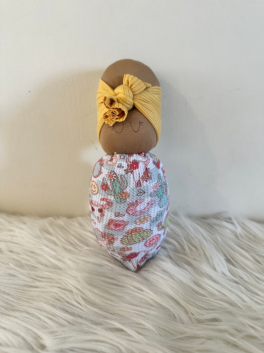 Western Yellow Bow Swaddle Baby RTS #31