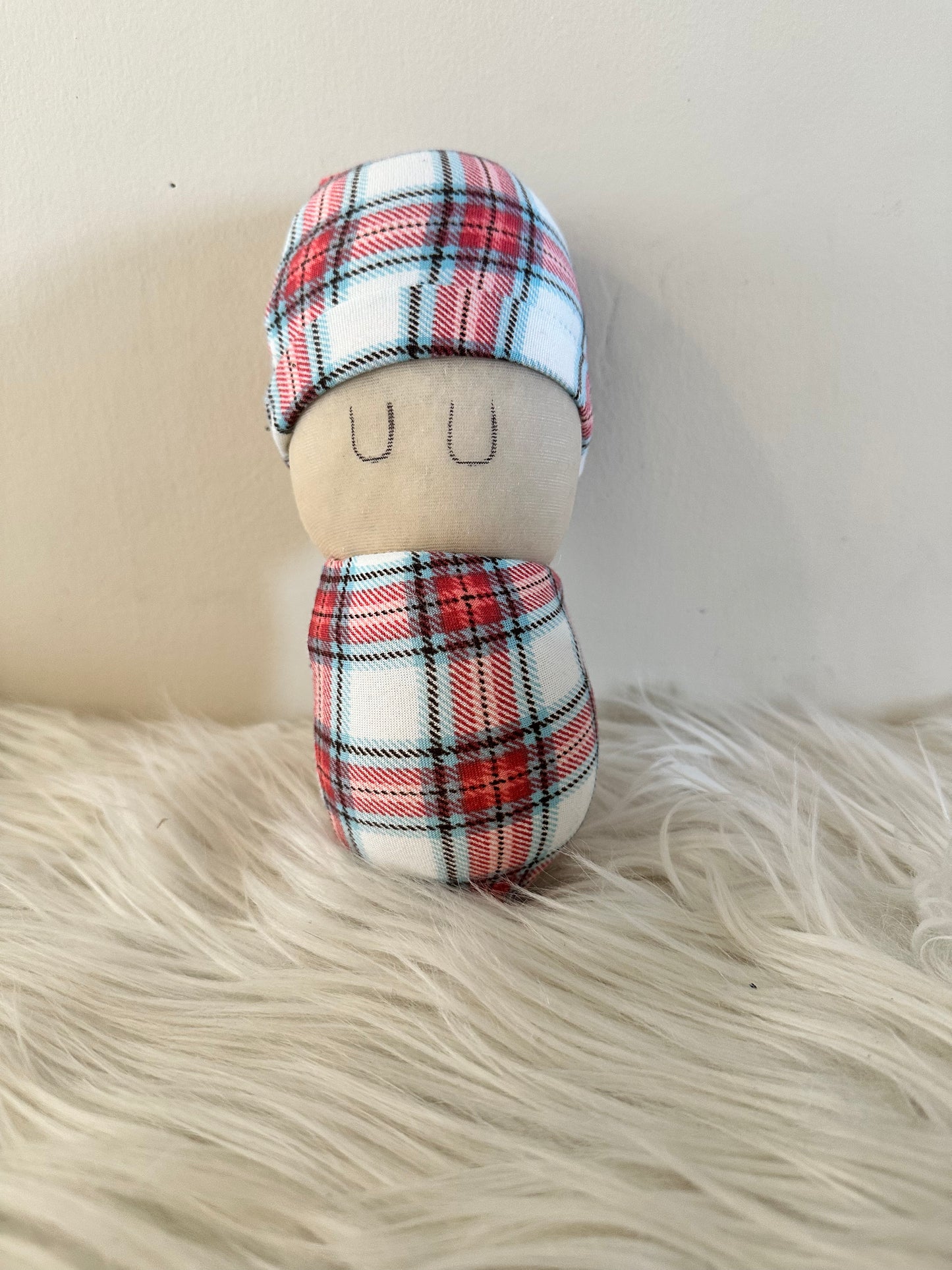 Plaid Hat Swaddle Baby RTS #52