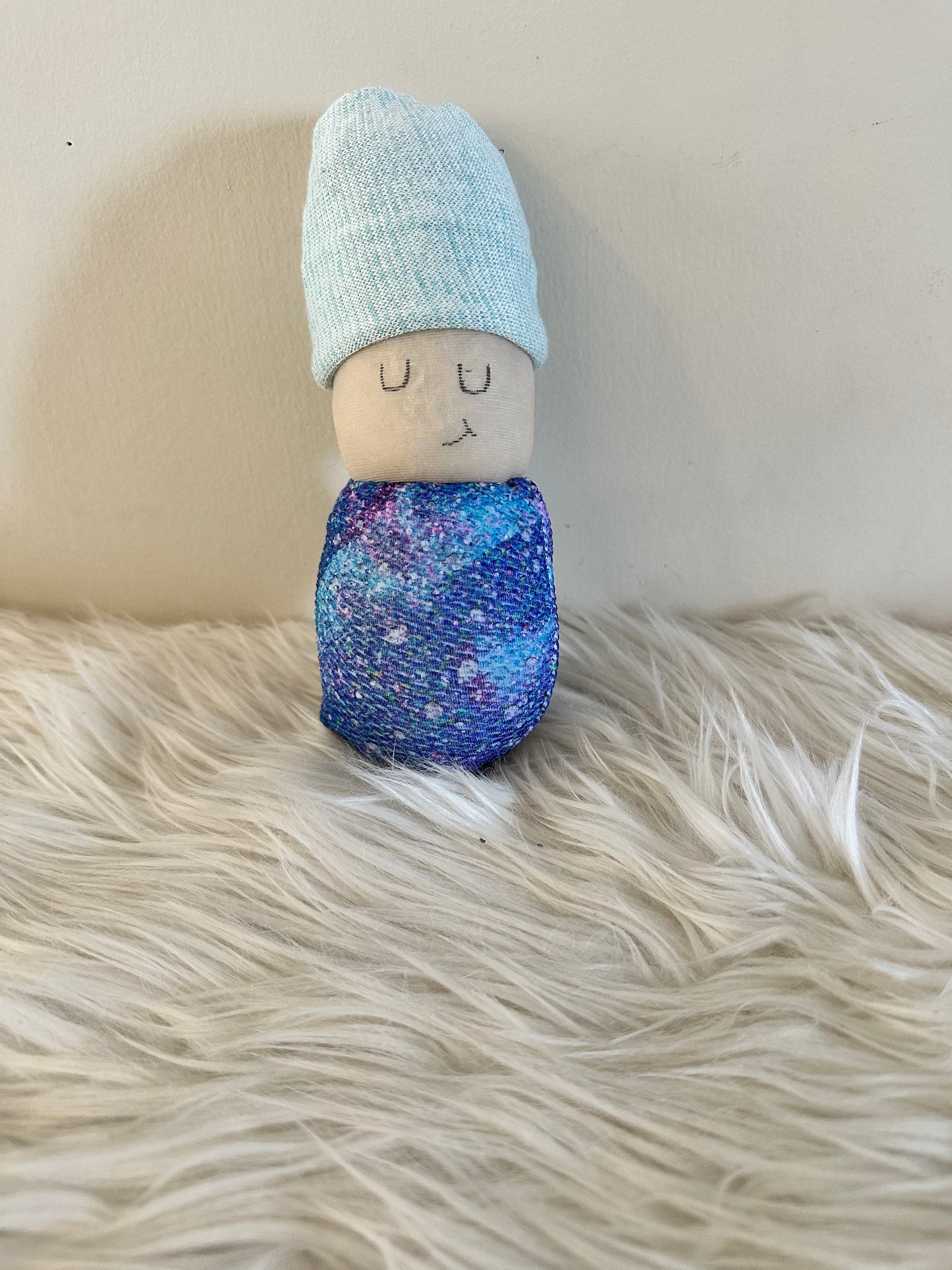 Mermaid Galaxy Blue Hat Swaddle Baby RTS #65