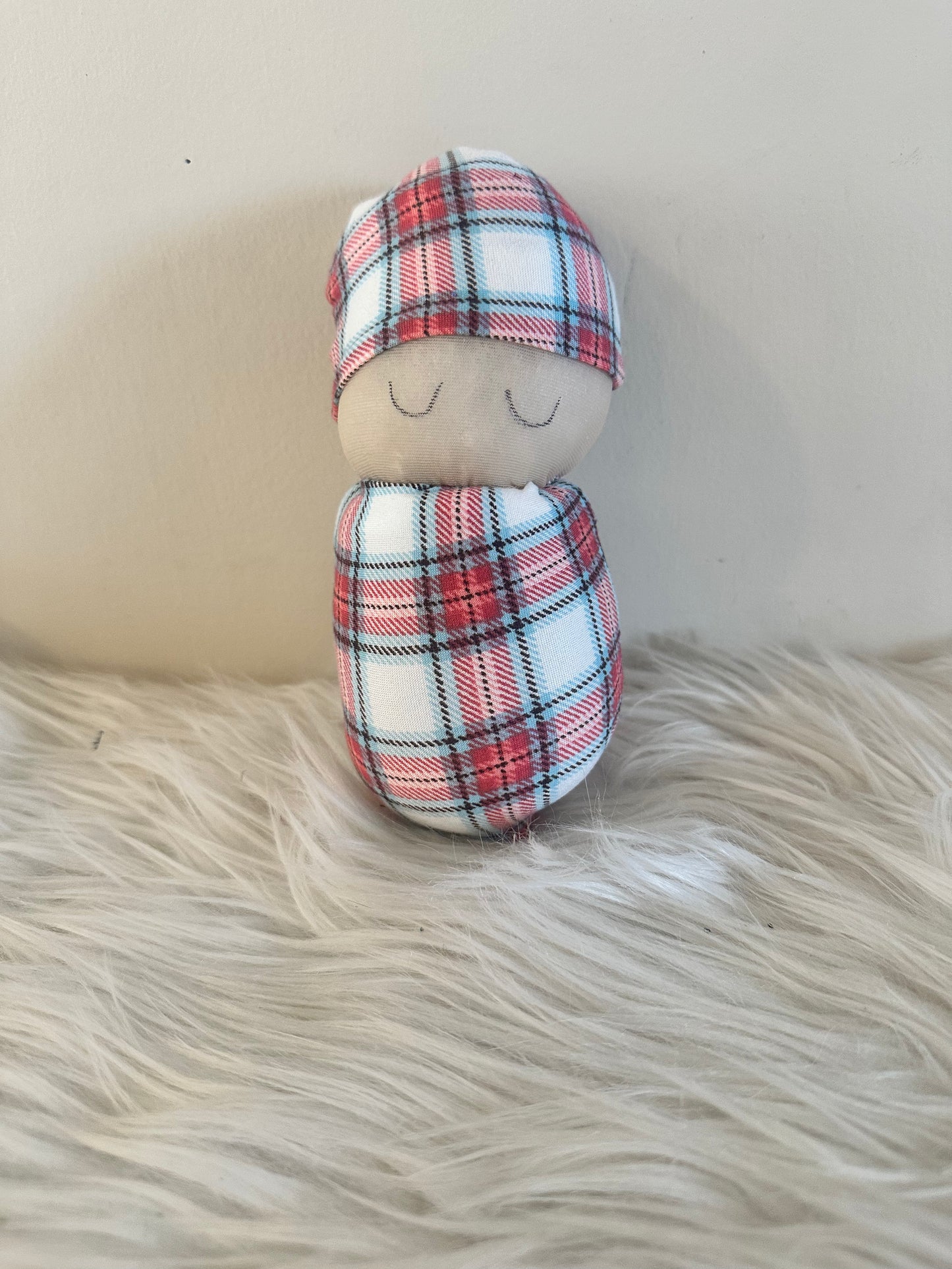 Plaid Hat Swaddle Baby arts #75